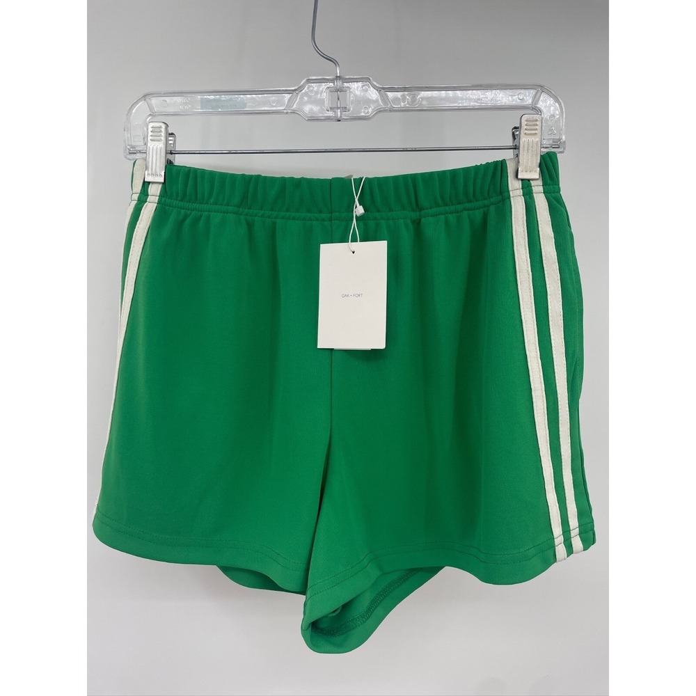 OAK + Fort Women's Relaxed Fit Lightweight Shorts Size small‎ White green New